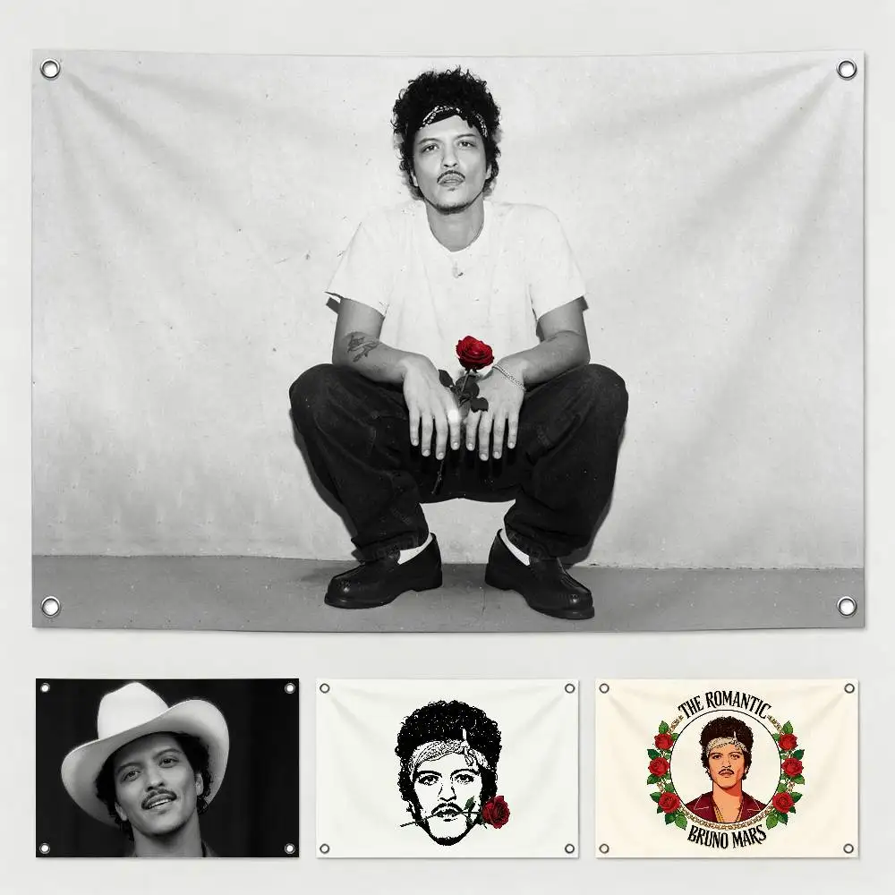 Singer B-Bruno Mars  Flags for Bedrooms Home Decor Items Outdoor Decors Garage Decoration Flaga