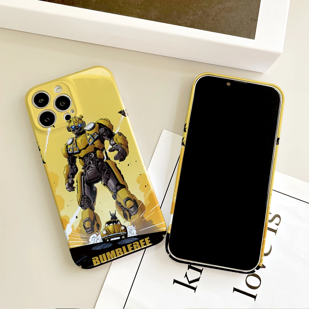 Movie T-Transformers Cartoon Phone Case For IPhone 16 15 14 13 12 11 Plus Pro Max Mini Glossy HD Hard Cover Film Shell