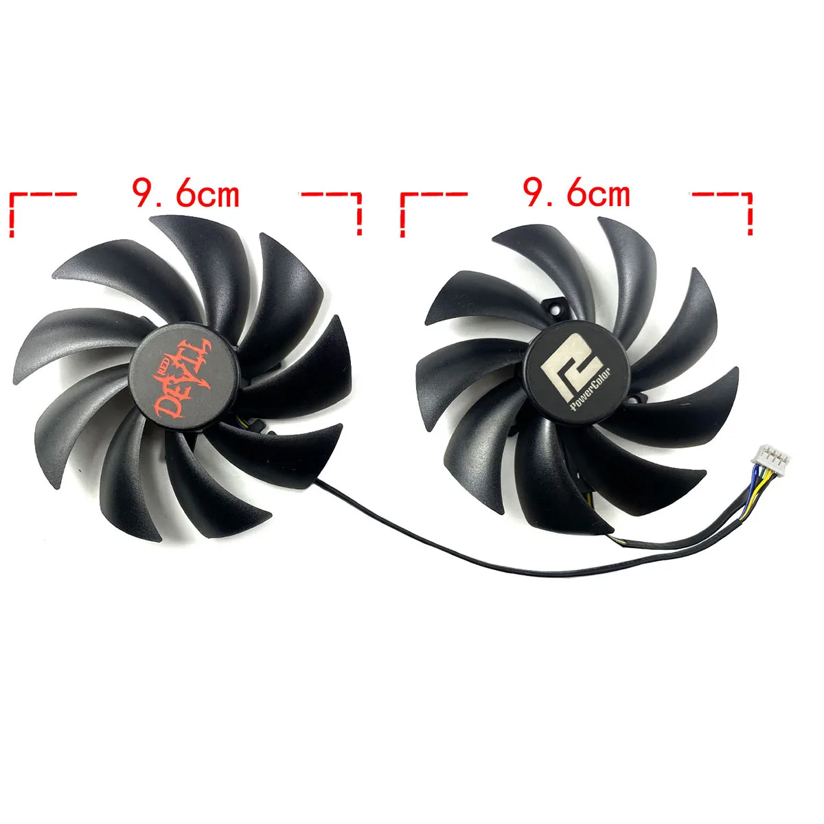 For POWERCOLOR Radeon RX6600 6600XT 6650XT Red Devil Graphics Card Replacement Fan