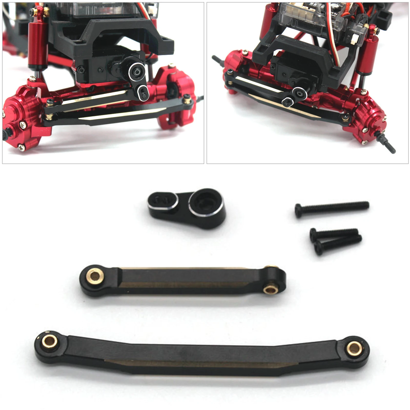 RC fit for FMS FCX24 Little Strange Powder Drunken K5 Fox Monkey FCX18 New LC80 Copper Counterweight Steering Rod