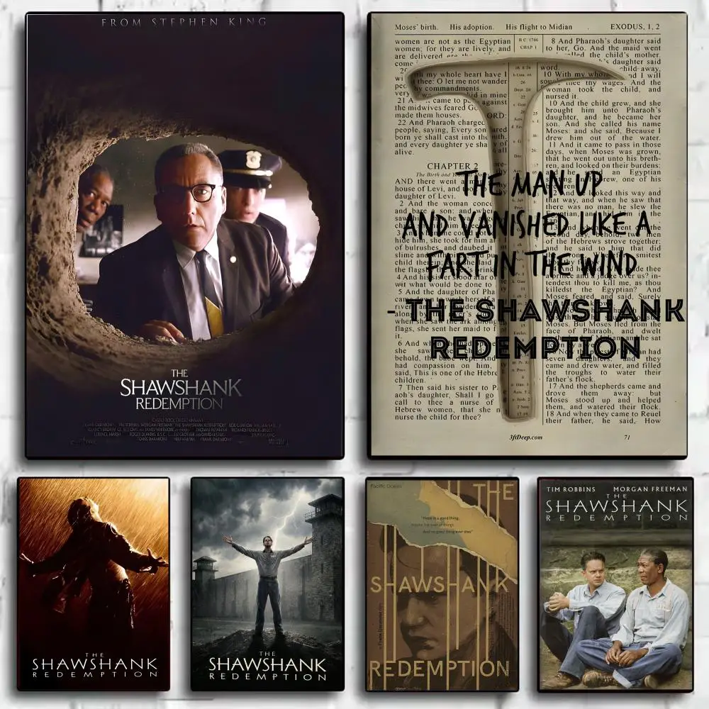 Affiche The S-Shawshank Redemption, impressions d'art mural minimalistes modernes pour chambre à coucher, salon, décoration esthétique contemporaine, cadeau
