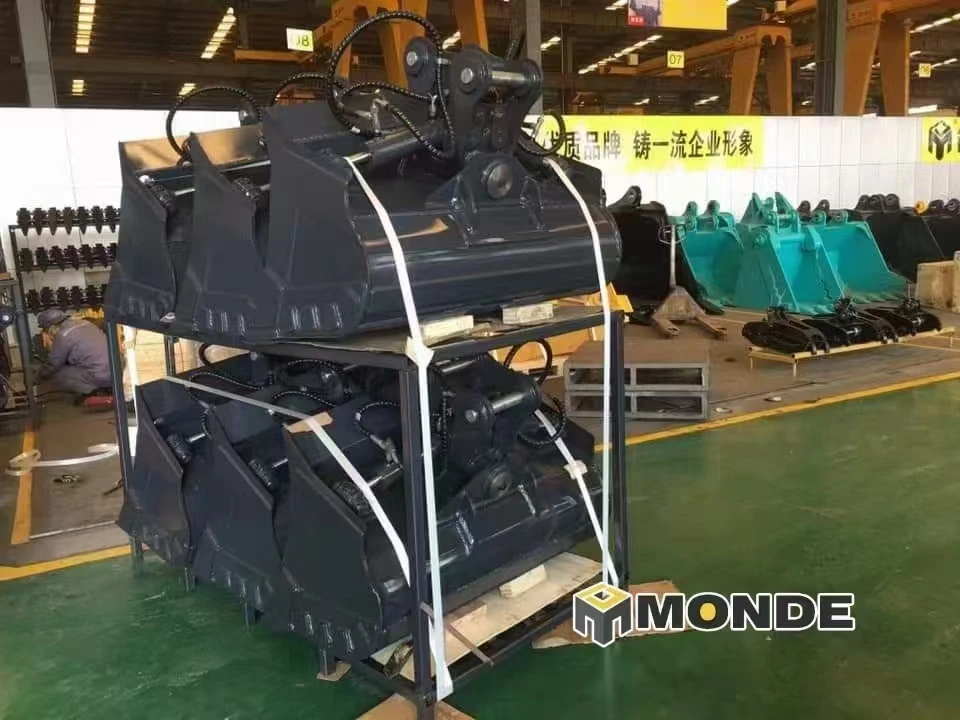 2025년형 1~30톤 굴삭기 틸트 어태치먼트 회전식 머드 버킷 (건설/농업용, 5톤 굴삭기용, 신품)