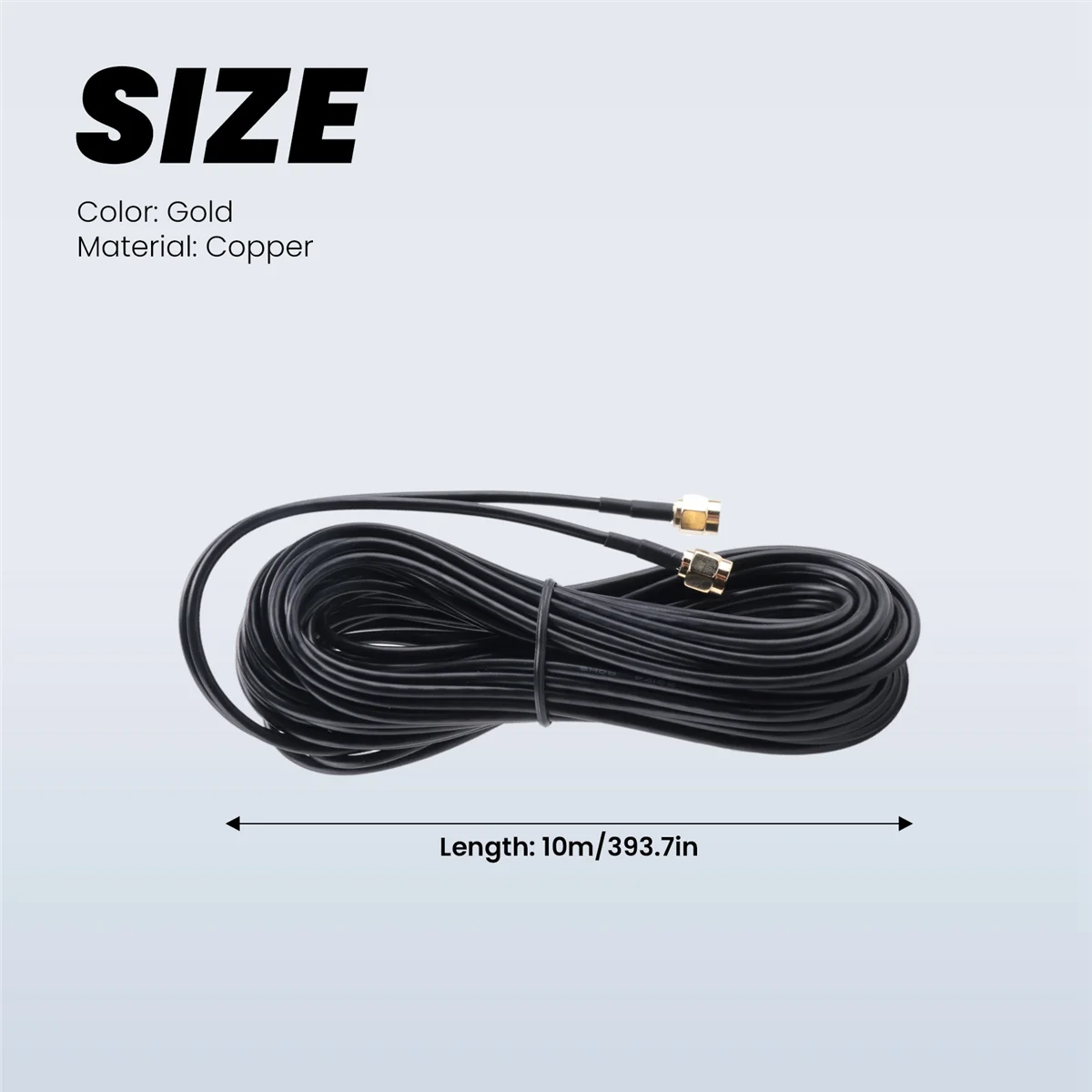 L67A Pro 10M SMA Male Ke SMA Male Konektor M-M RF Coaxial Pigtail RG174 Kabel Ekstensi Emas