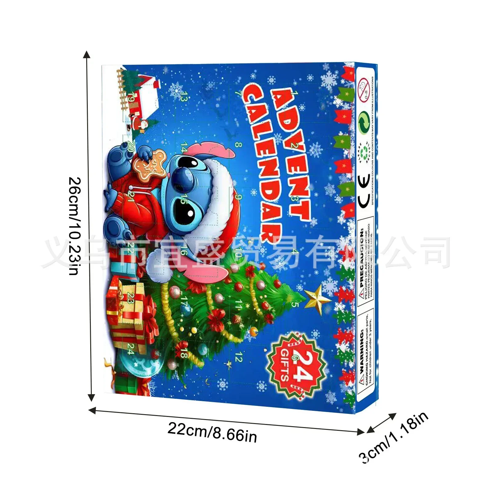 24 styles Disney Accessories Stitch Christmas Advent Calendar Box Lilo&stitch Model Doll Anime Figures Xmas Gift Kids Boy Toy