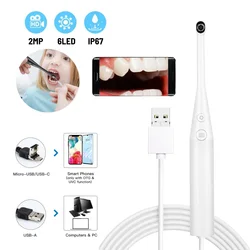 2MP USB Visual Intraoral Skin Observation Endoscope Camera Take Photos for Micro USB TYPE C Android PC Home Care Inspection Tool