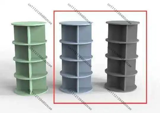 Hot Sale 360° Rotating Rack Multi-Layer Floor Standing Storage Organizer Creative Space Saving Display Rack for Shoes and Bags
