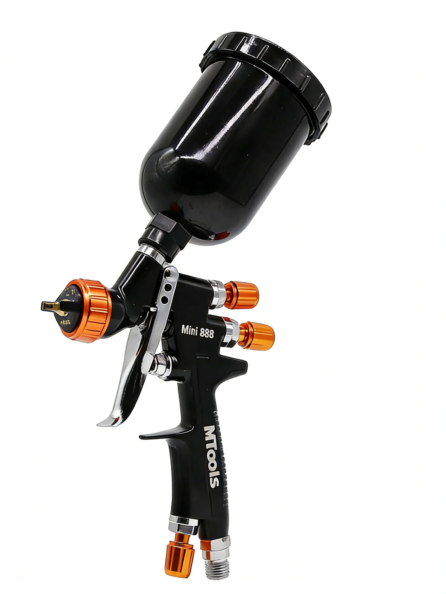 HVLP Spuitpistool 0.8/1.0/1.2mm Nozzle Grootte Kan Kiezen 250CC Tank Luchtspuitpistool Mini spuit Voor Auto Reparatie Verf Pistool - afbeelding 2