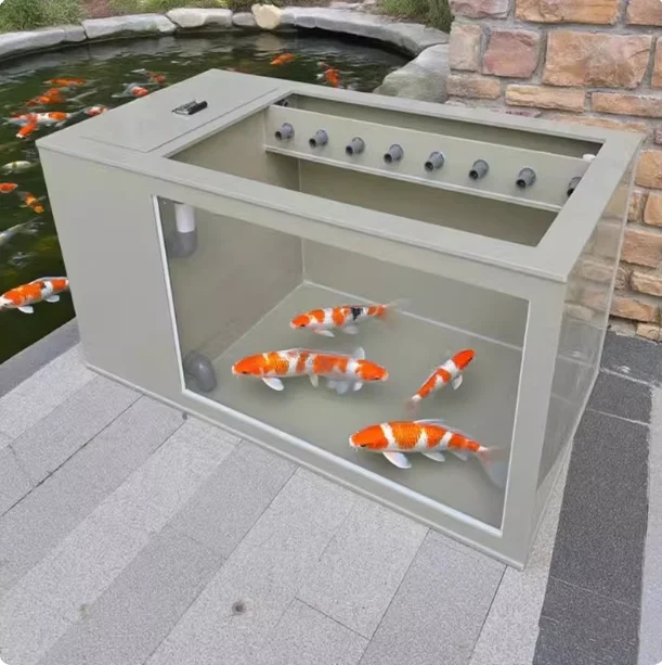 front glass side filter fish tank fish box PP ecological aquaculture tank plastic integrated living room fish tank