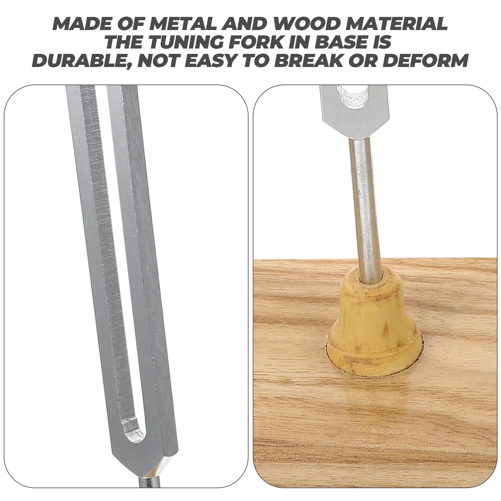 

1 Set Resonance Tuning Fork In Wooden Base For Physical Acoustic Experiment Educational Instrument Metal Tuning Fork Set For