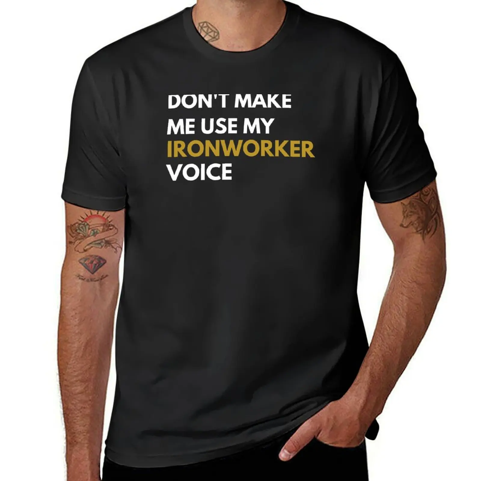 Ironworker T-Shirt plus size tops oversized graphic tee outfits for men