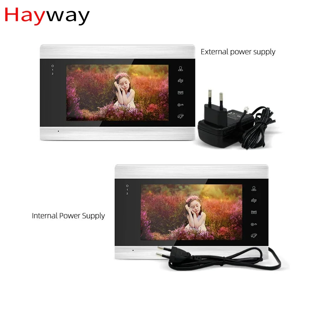 720P Video Door Phone Home Intercom System Wireless WiFi Tuya Smart Video Doorbell 7 Inch With Wired Video intercom