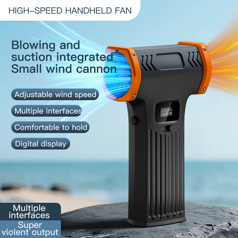 

Violent Fan Высокоскоростной бесщеточный турбовентилятор Ручной портативный съемный турбовентилятор Violent поставляется с несколькими аксессуарами