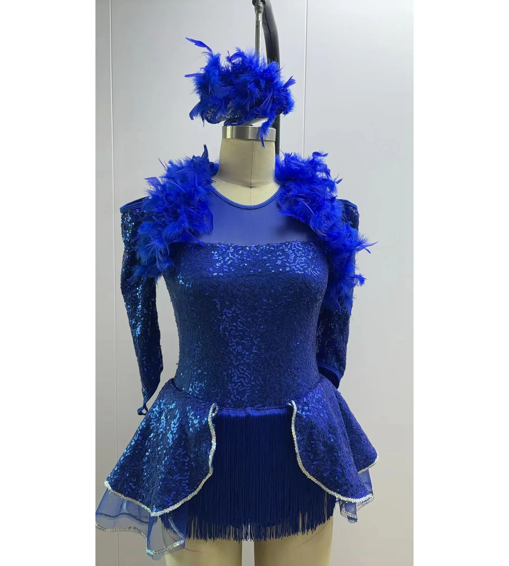 Nuevo traje de baile profesional, vestido de baile de jazz, vestido de actuación Lodysuit, vestido Latino