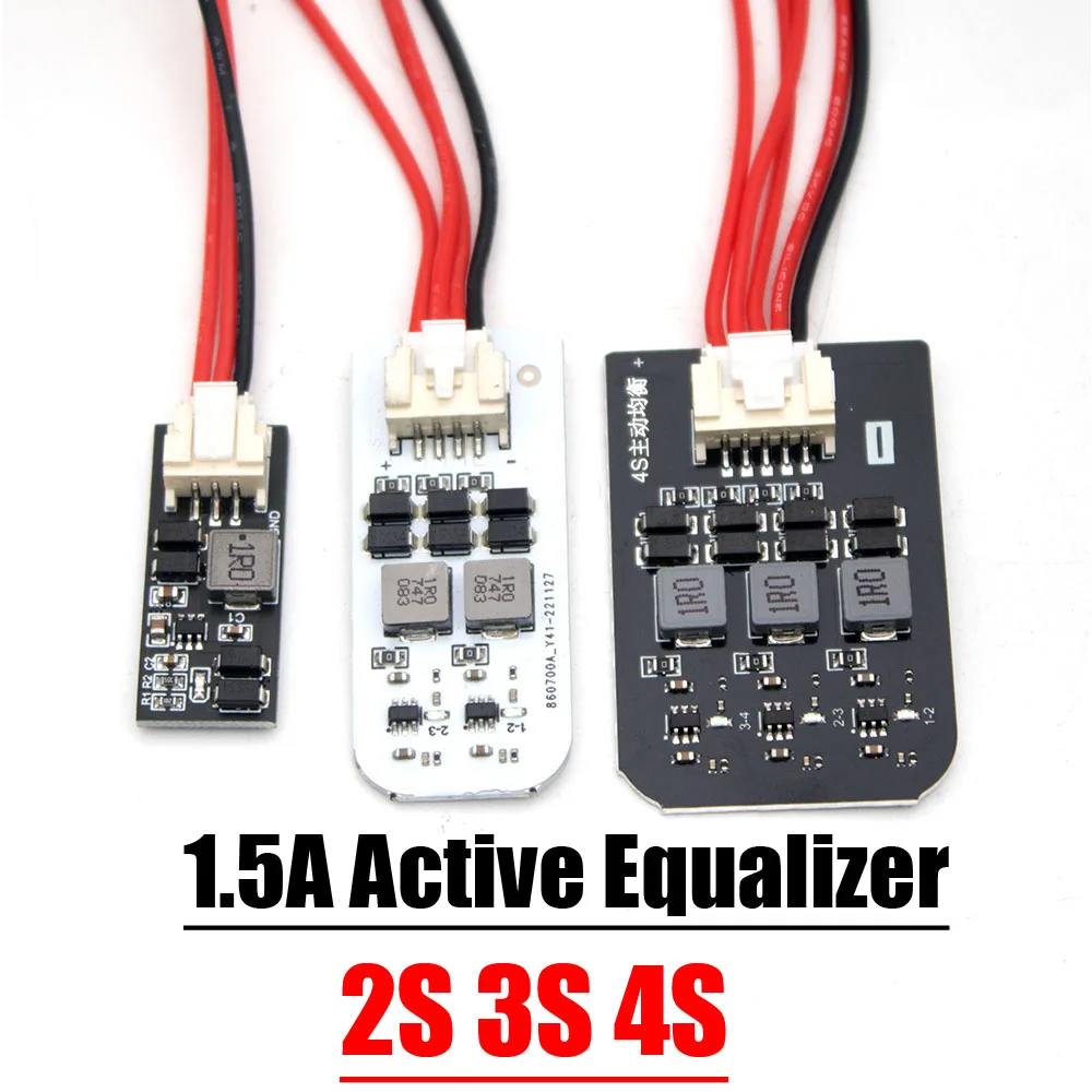 Balanceador Ativo 2s 3s 4s Lithium Battery Balance Board Cabo de Transferência de Energia para 12v li Ion Lifepo4 Proteção Bms 1.5a