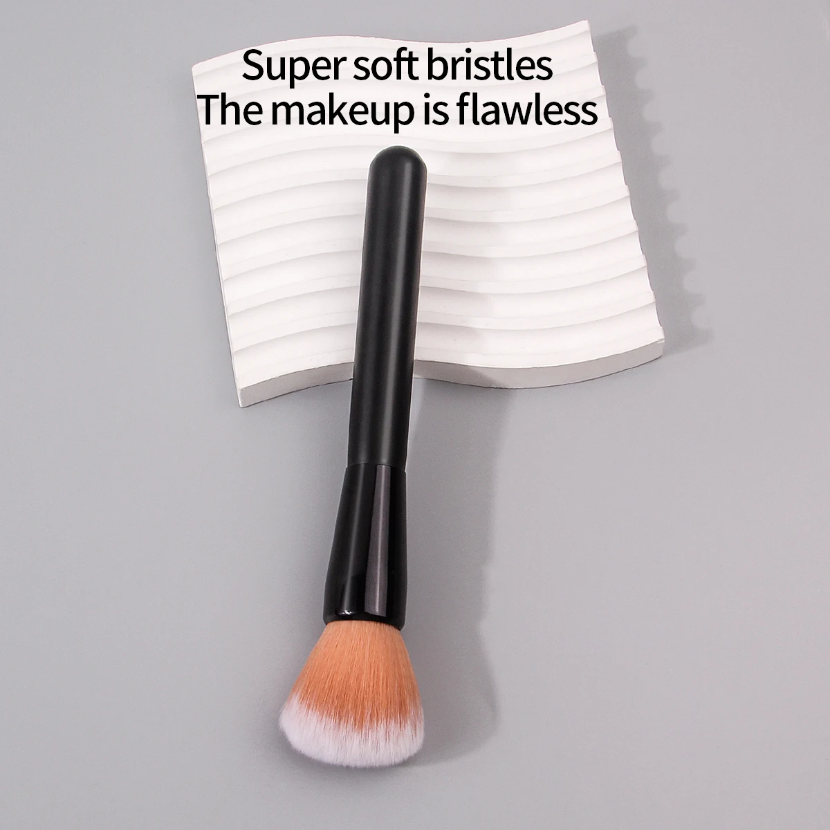1 piece of wooden handle soft powder brush blush brush contactor brush multi-functional facial makeup brush tool