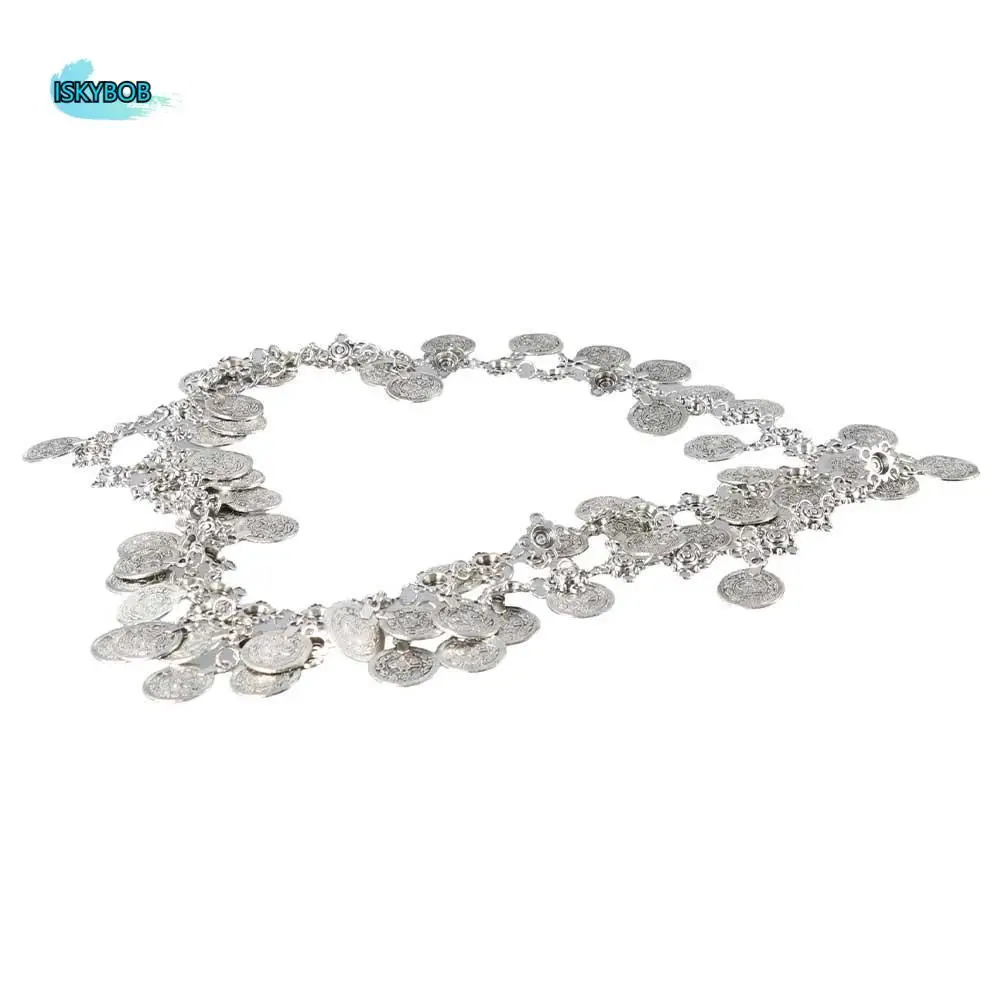 

Dress Accessories All-match Y2K Punk Style Coins Bead Long Tassel Bohemian Belts Ethnic Style Metal Belt Women Waist Chain