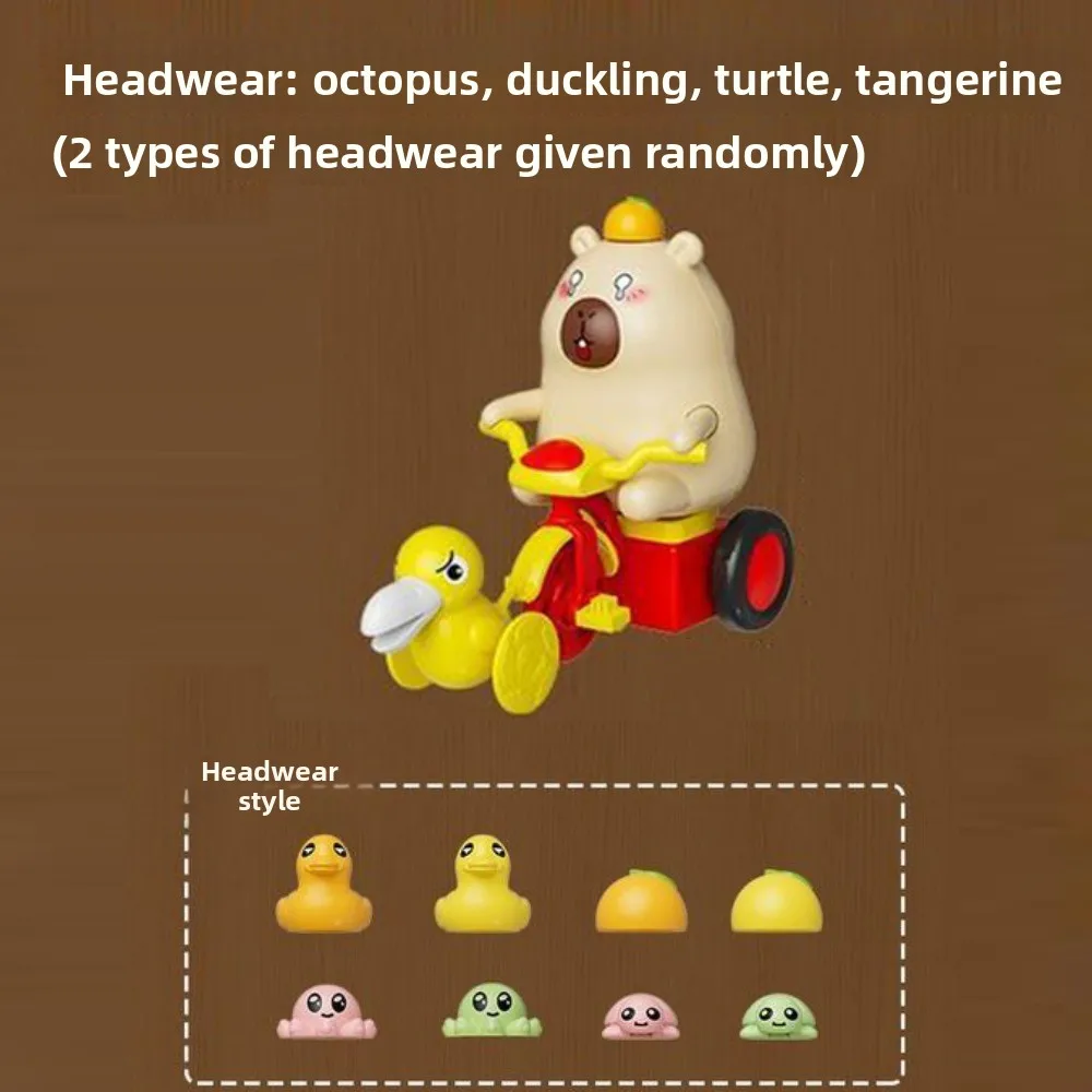 يختتم كابيبارا التراجع سيارة النورس مضحك كابيبارا عقارب الساعة اللعب الكرتون لطيف كابيبارا الشكل هدايا عيد الميلاد #3