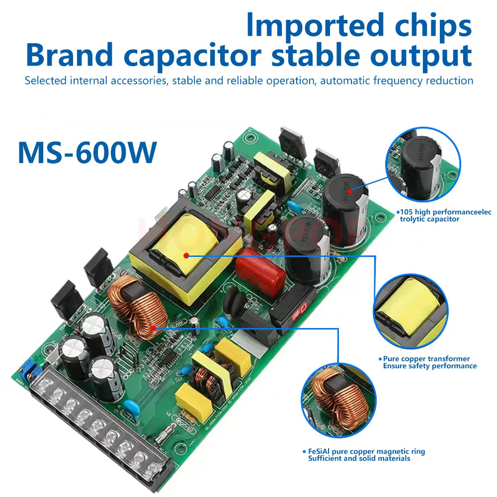 Adjustable 500W 600W 1000W 1500W Power Supply 0-12V 15V 24V 36V 48V 60V 72V 85V 90V 110V 150V 200V 110/220V Ac To Dc Smps