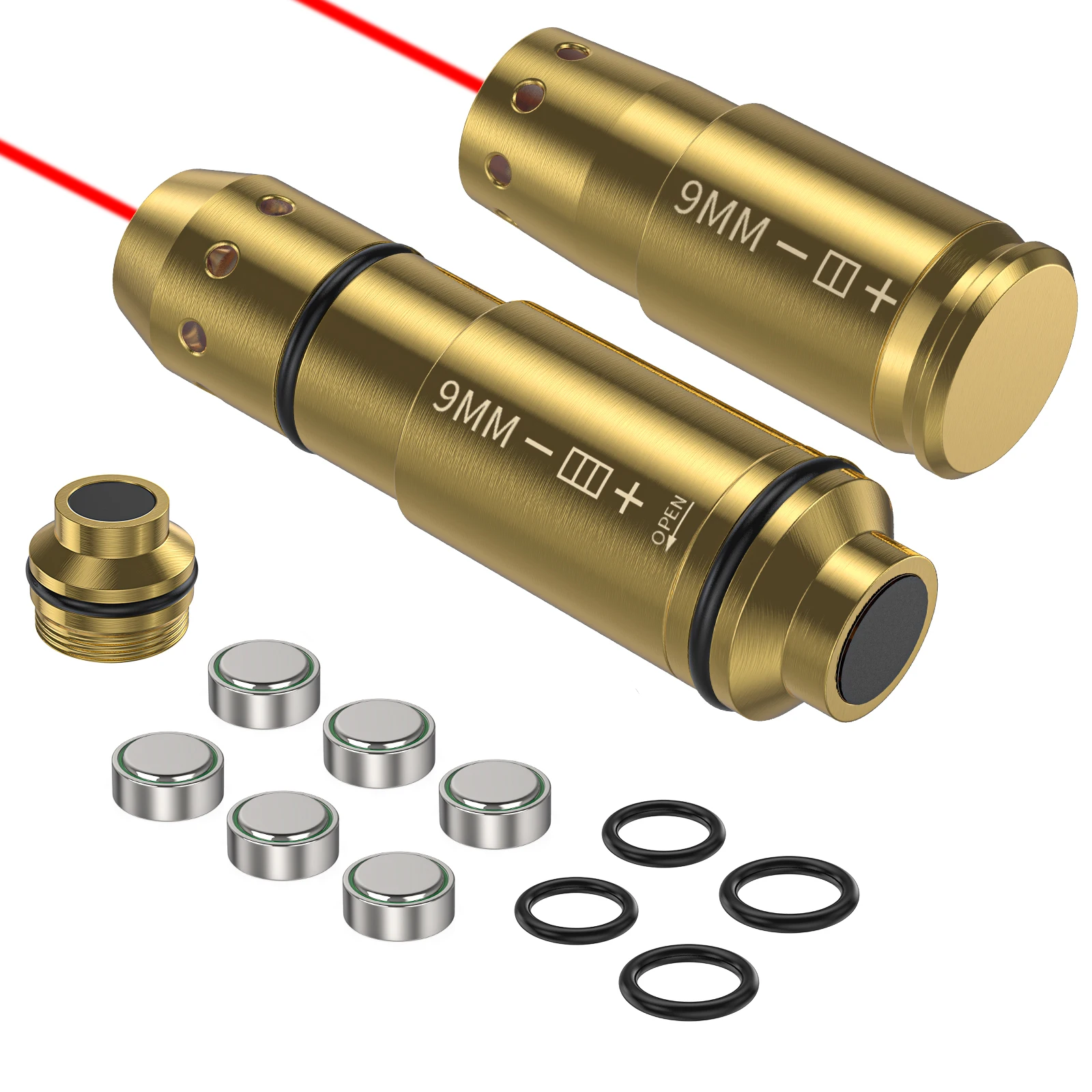 

9mm cone head red dot laser trainer and calibrator kit for dry fire laser training