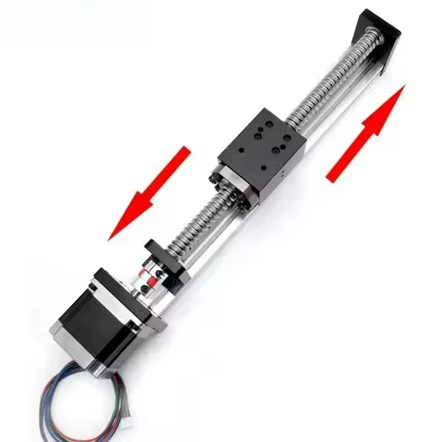 50~ 1000 mm stroke Linear motion guide numerical control Linear guide Linear screw Uniaxial robot arm with Nema 23 motor