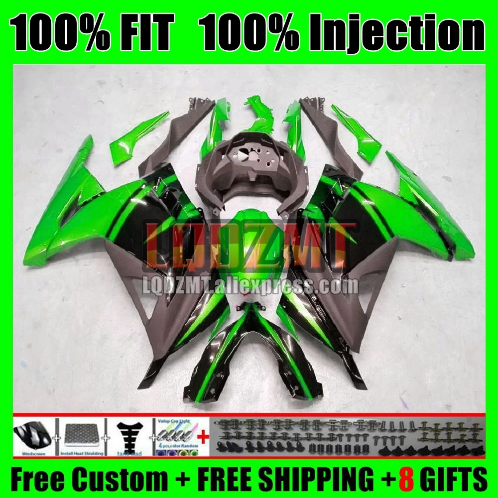 OEM Body For KAWASAKI NINJA EX-300R EX 300R EX300R Stock green 2013 2015 2016 2017 76No.6 EX 300 EX300 13 14 15 16 17 Fairing