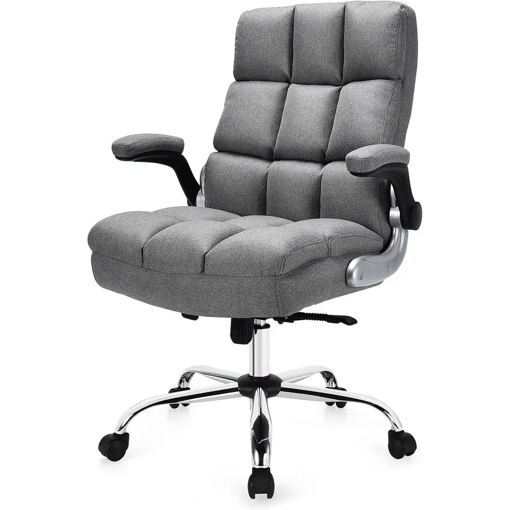 Ergonomic High-Back Office Chair for Big & Tall, Adjustable Backrest and Armrests, Suitable for Home, Office, and Meeting Rooms