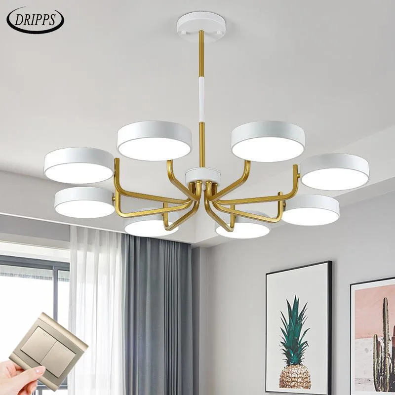 

Modern living room LED chandelier dining room bedroom ceiling chandelier villa light luxury home interior lighting lamp light