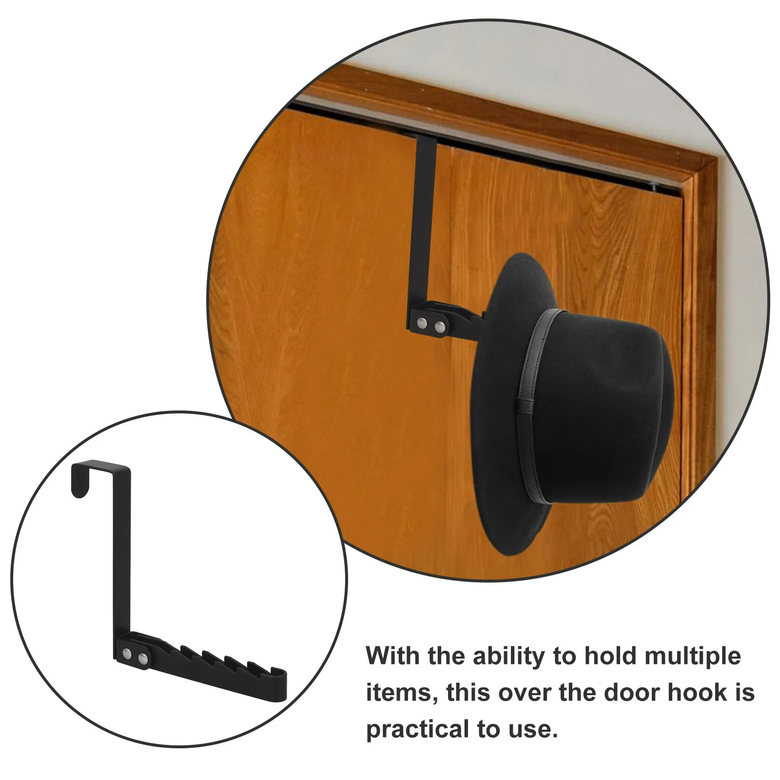 

Foldable Over Door Hook Hanger High Manganese Steel Space Saving Organizer for Clothes Coats Towels Bedroom Bathroom