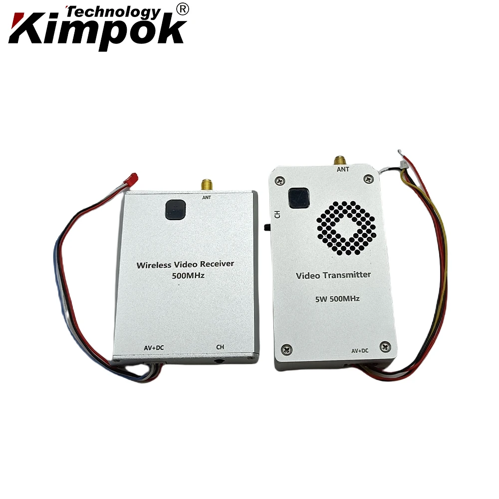 Kimpok 500Mhz 5W FPV VTX 40~50km Super Long Range Video Transmitter Receiver 8 Channels