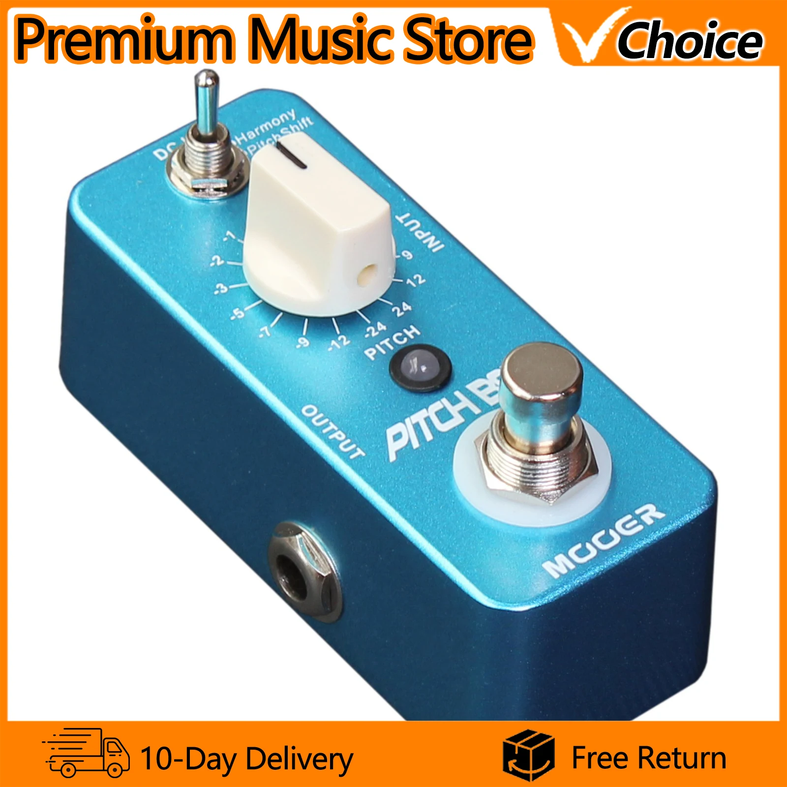 

MOOER Guitar Effect Pedal MPS1 Pitch Box Guitar Pedal 3 Effects Modes Harmony Pitch Shift Detune True Bypass Guitar Accessories