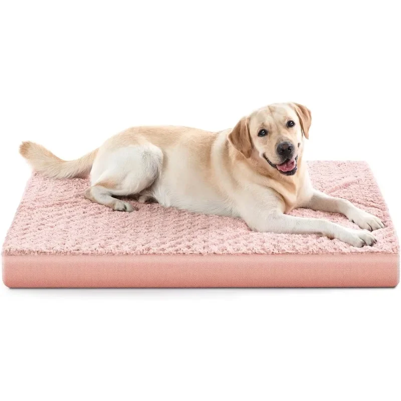 Orthopedic Dog Bed for Extra Large Medium Dogs, Big Egg-Crate Foam Dog Bed with Removable Waterproof Cover,