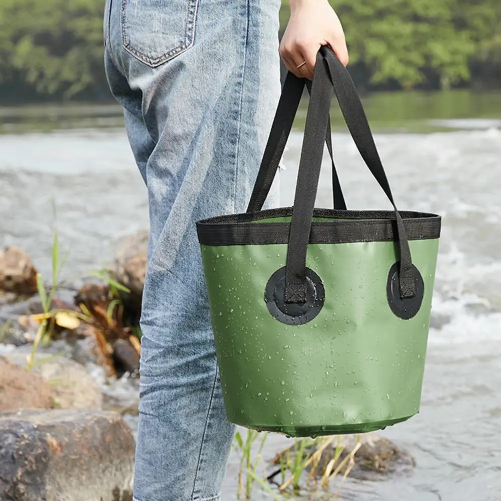 

10L/20L Portable Bucket Water Storage Bag Bucket Folding Waterproof PU Camping Water Storage Container Collapsible Bucket