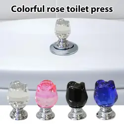 Rose Drawer Knobs Toilet Press Button Acceriores Fashion Furniture Handles lower Rose Drawer Cabinet Cupboard Handles