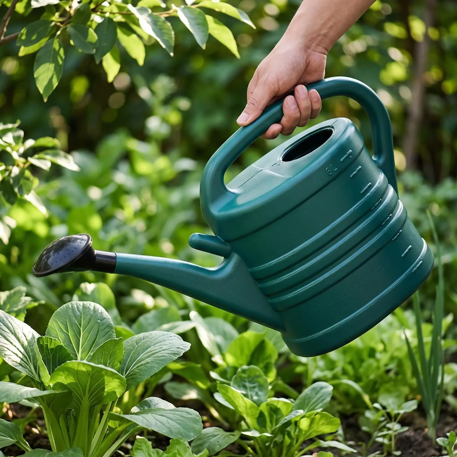 Heavy Duty Watering Can with Long Spout Sturdy Watering Can with Rose Precision view 3