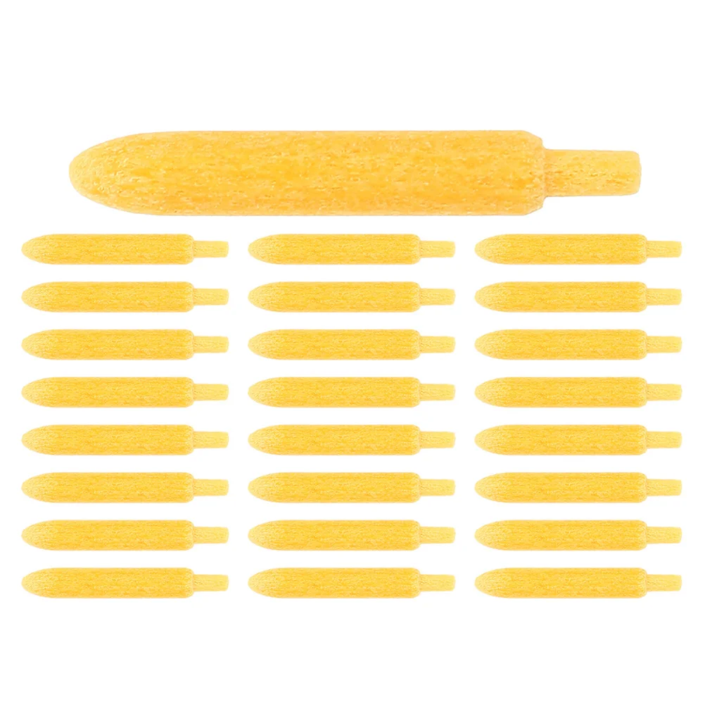 60 Pcs Universal Paint Markers Nibs Tips Pen Refill Supplies Yellow Polyester Chemical Fiber