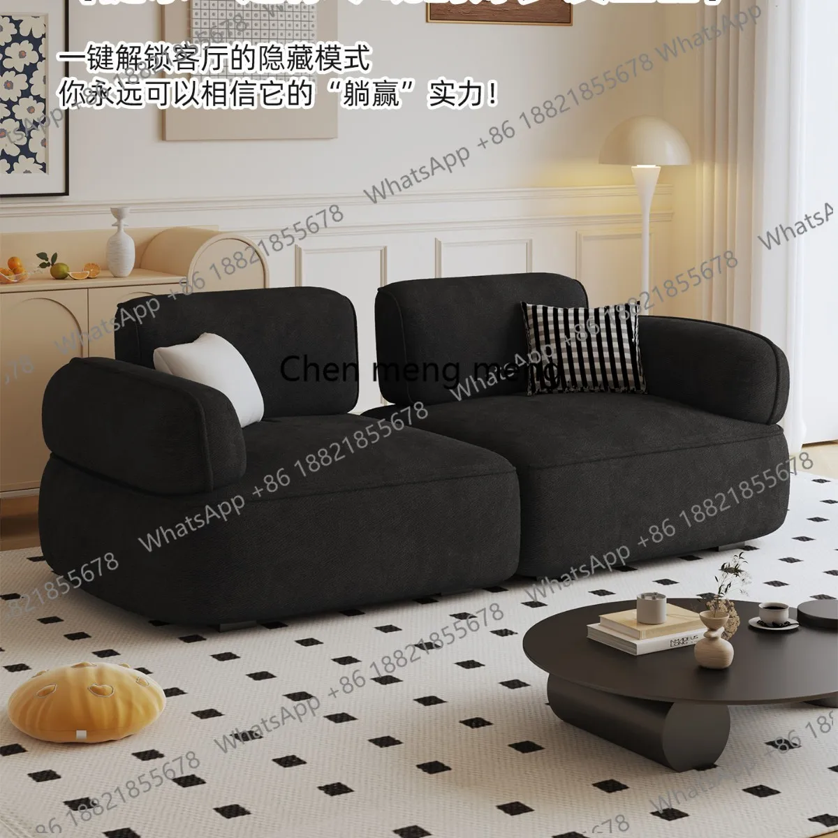 Sofa Module Combination Hotel Room Modern Straight Row Three-Seater Homestay Sofa