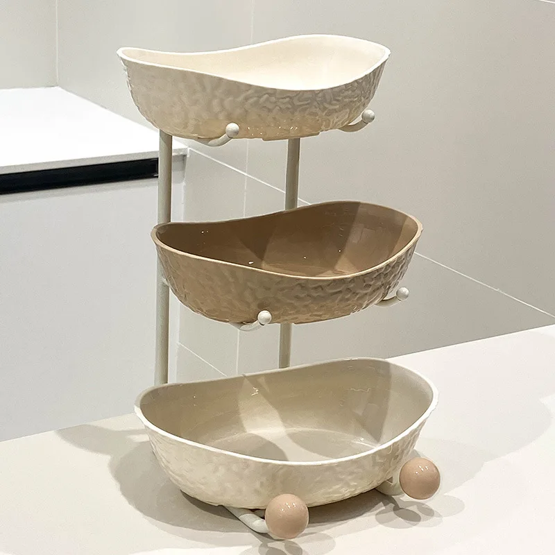 

Creative fruit plate household multi-layer living room desktop tea table zero sugar fruit plate storage plate