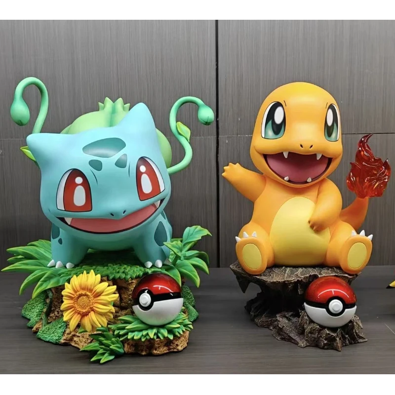 PokéMon Anime Actionfiguren Squirtle Bulbasaur Charmander PVC-Statue Desktop-Ornament Sammlermodell Spielzeug für Sammler