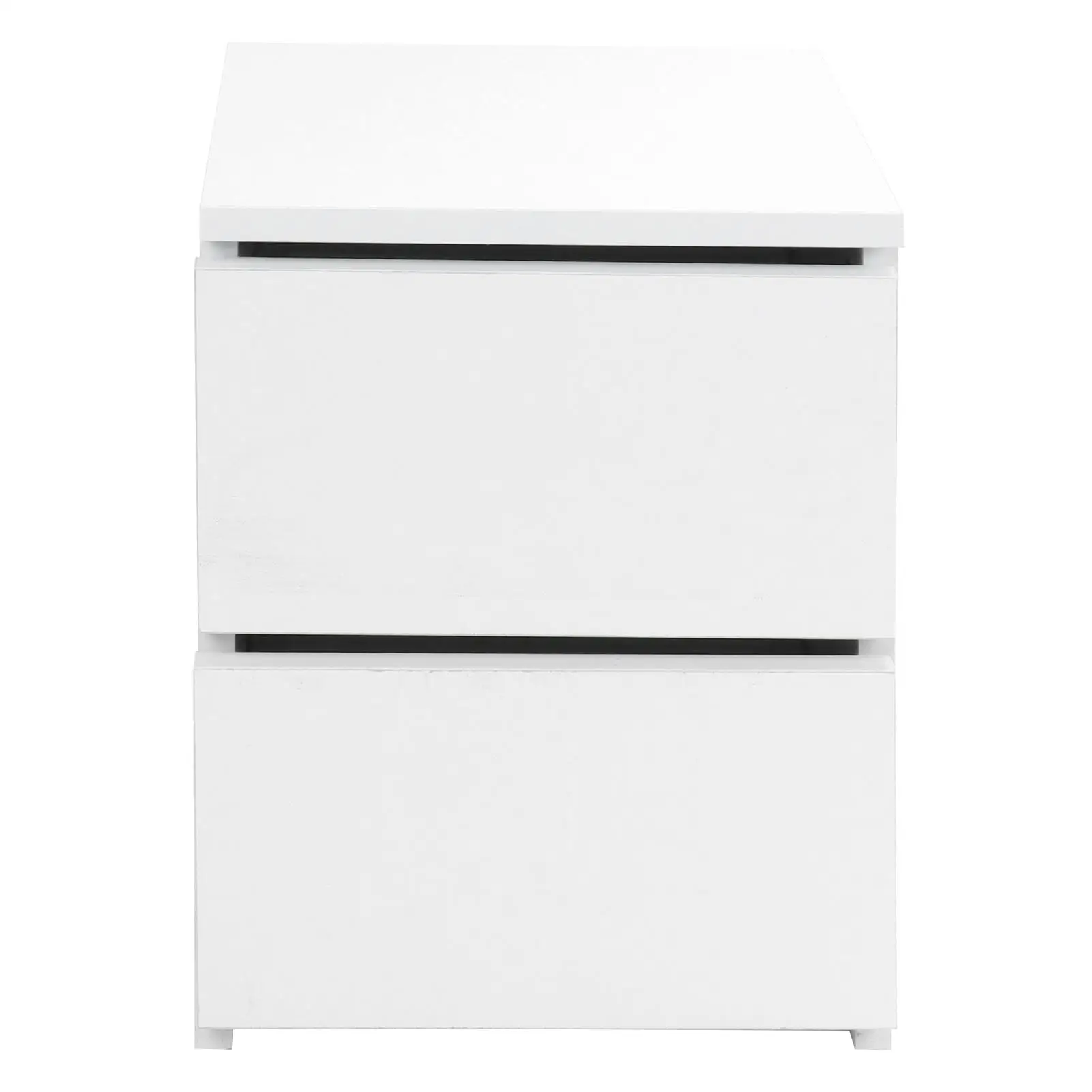 

Modern Bedside Table with Two Drawers Stylish Nightstand for Bedroom Living Room Storage Furniture