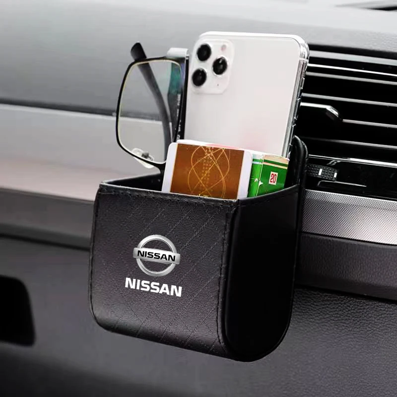 Car Air Outlet Multifunctional Storage Box Car Storage Hanging Bag for Nissan X-trail Qashqai Note Juke Sentra Patrol Navara Mic