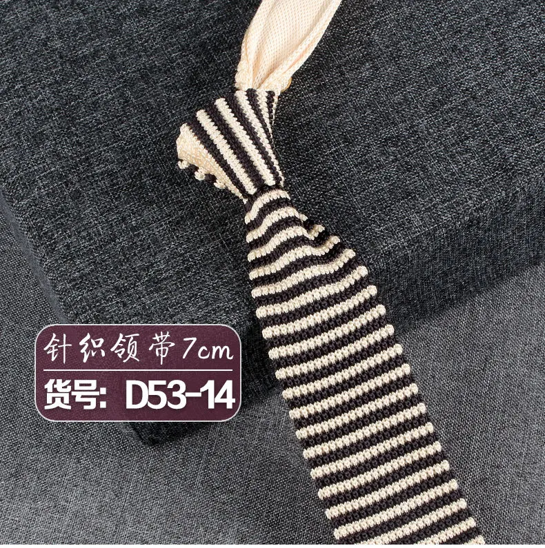 Neue Strick krawatten lässig dünne Krawatte für Party Jungen Mädchen gestrickt gestreifte Krawatte Hochzeit Krawatte für Bräutigam Hals tragen für Männer – Detail 17