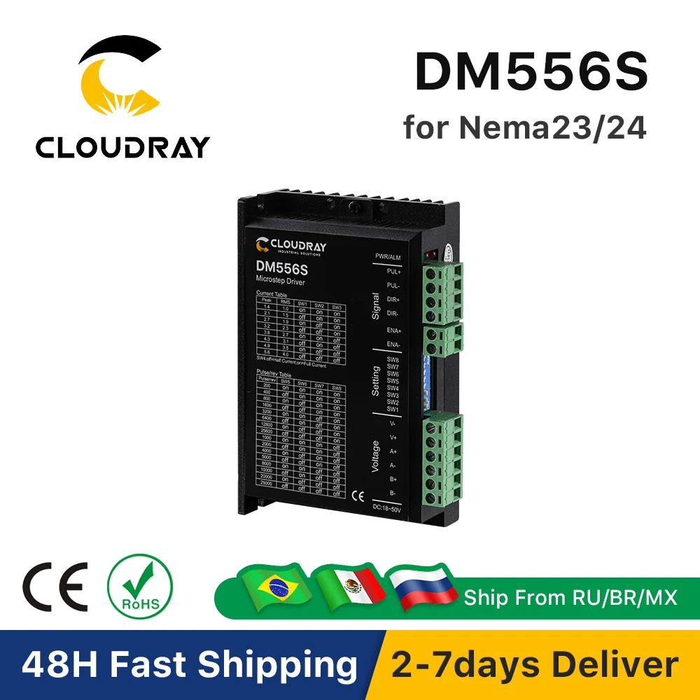 DM556S 2-fazowy sterownik silnika krokowego 18-50VDC 1,4-5,6A Sterownik silnika krokowego dla Nema17 Nema23 Nema34
