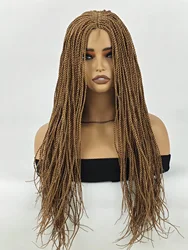 “28 Inch Deep Lace Part Dark Brown Wig 100% Hand Woven Wig. More natural Thin light synthetic hand woven wig for black women”