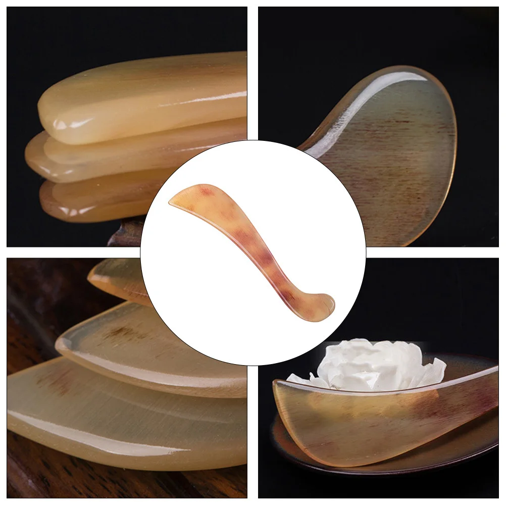 1 قطعة تجميل الوجه غوا شا مجلس القرن المواد السلس حافة لتخفيف الآلام أداة تدليك للعناية بالبشرة العضلات الاسترخاء كشط #1