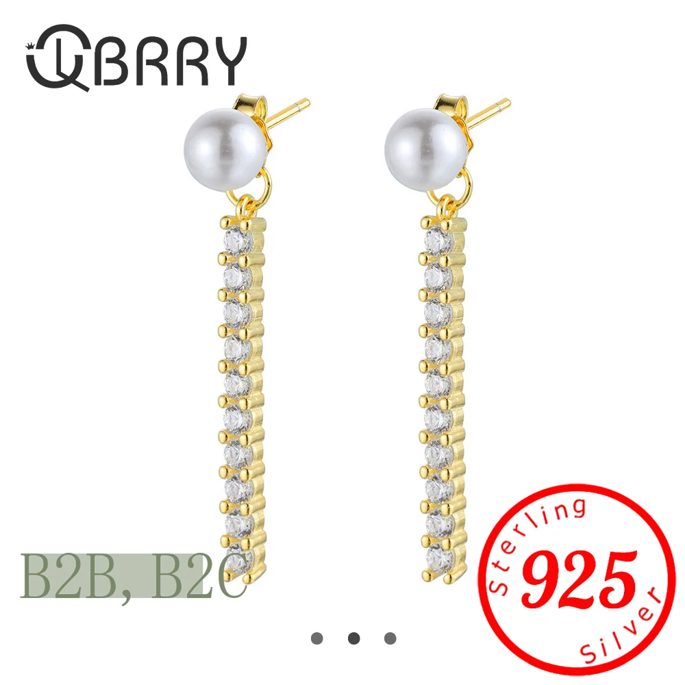 

Popular 925 Sterling Silver Pearl Earrings Fashion Charm High Quality Zirconia Earrings Birthday Gift for Women's Fine Jewelry