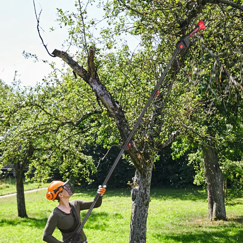 Electric pruning shears, battery-operated cordless chainsaw, with branch cutting function