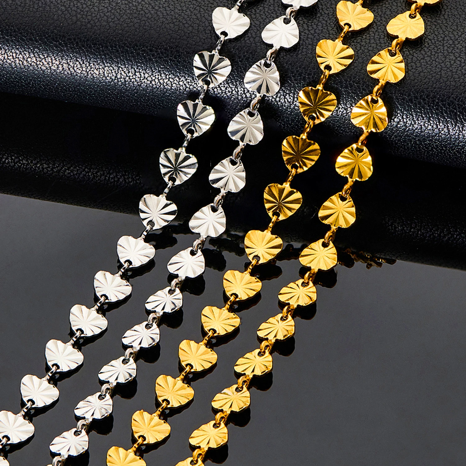 Verstellbarer Armreif 5mm Edelstahl Armband Handgefertigtes Herz-Design Romantischer Herz-Choker für Damen Schmuck – Detail 1