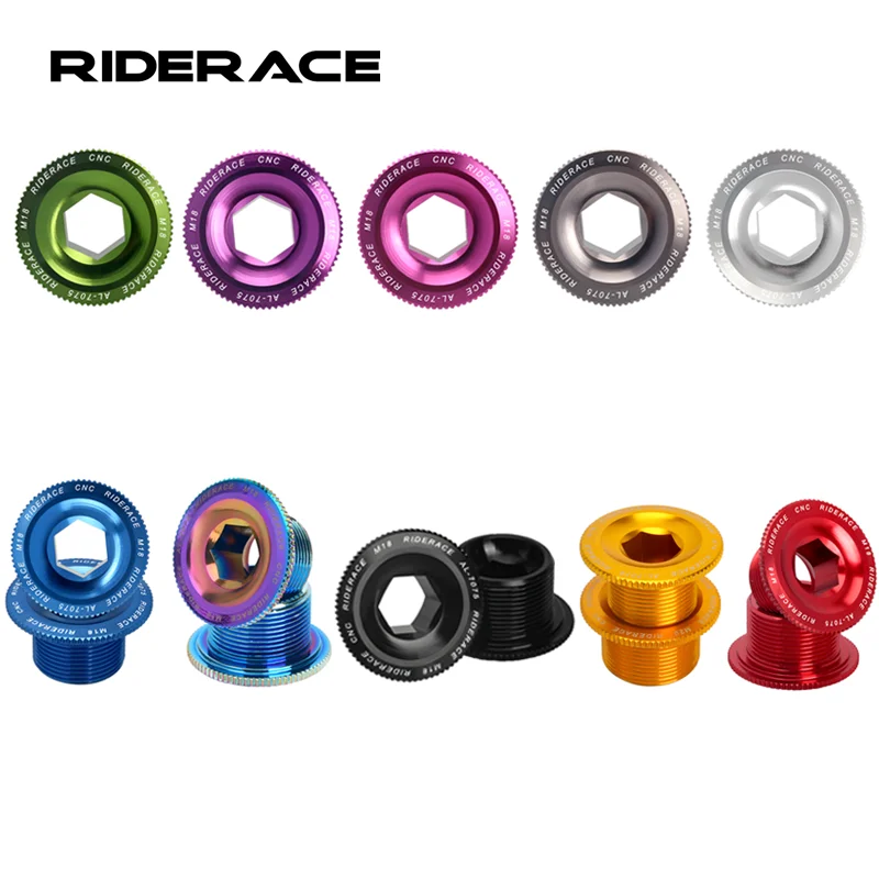 Bike Crank Cover Screws M18/M20 Aluminum Alloy Bicycle Crank Arm Fixing Bolt MTB Crankset Crank Cover For Shimano Crank Bolt Cap