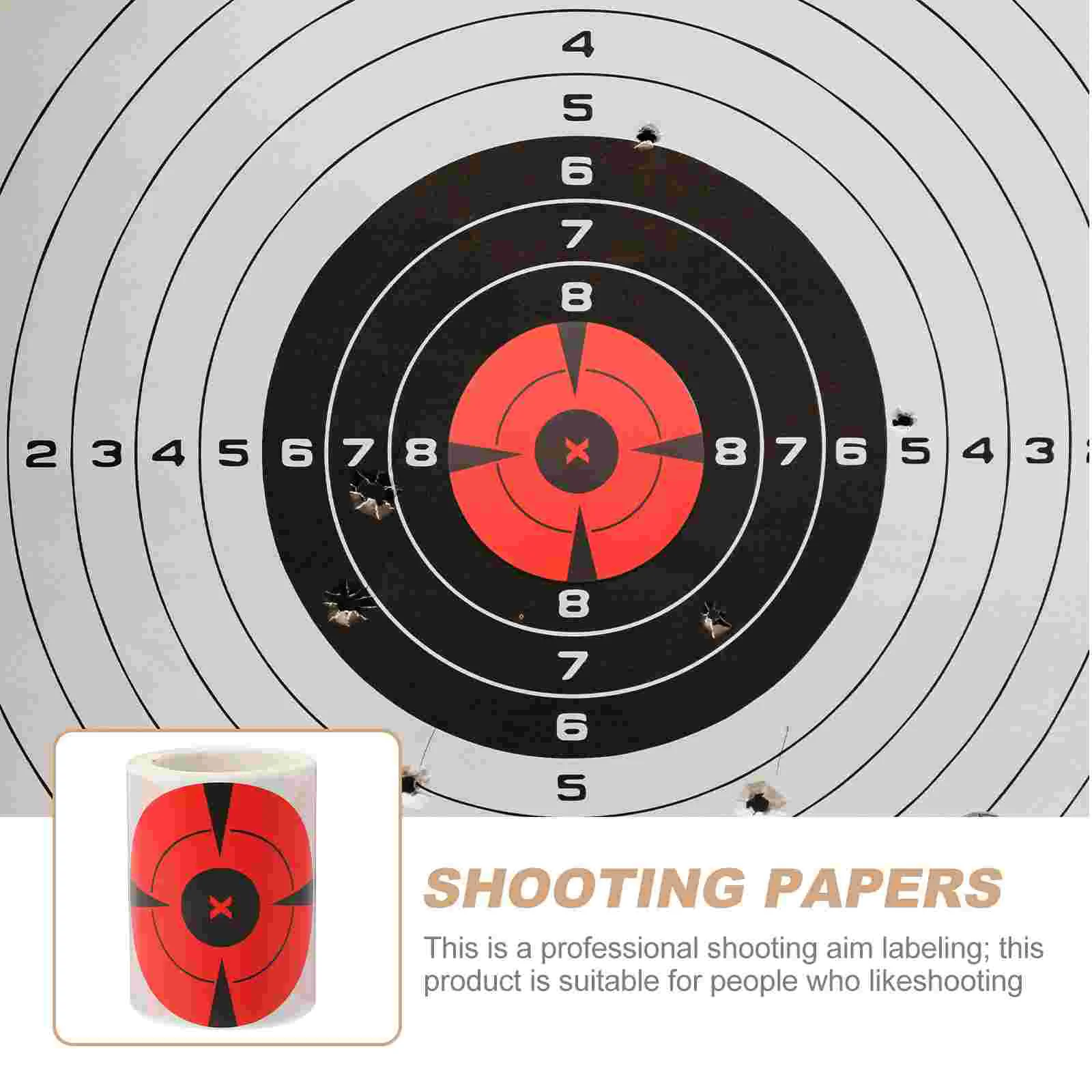 Sports Outdoor Stickers Practical Abs Silhouette Targets for Shooting Circle Labels