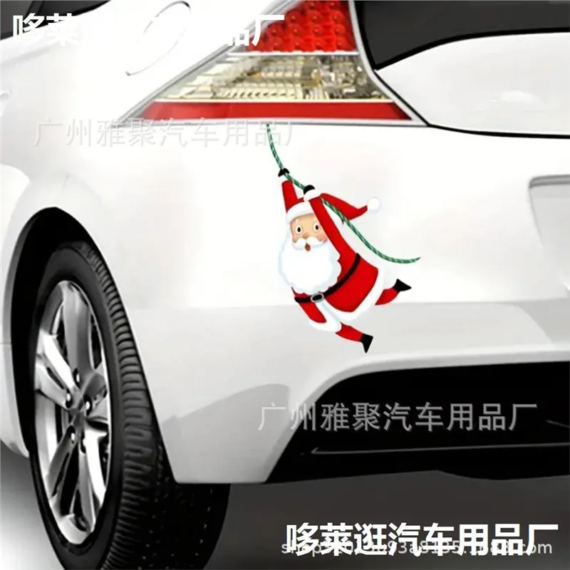 Santa Claus Christmas Car Decal Sticker Waterproof Vinyl Self-Adhesive Decoration for Window Truck SUV
